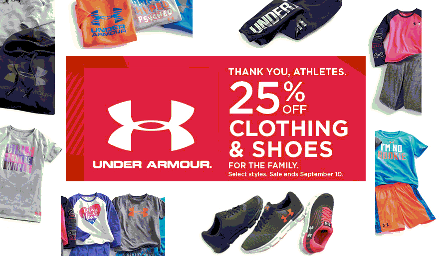 Save 25% On Under Armour Items