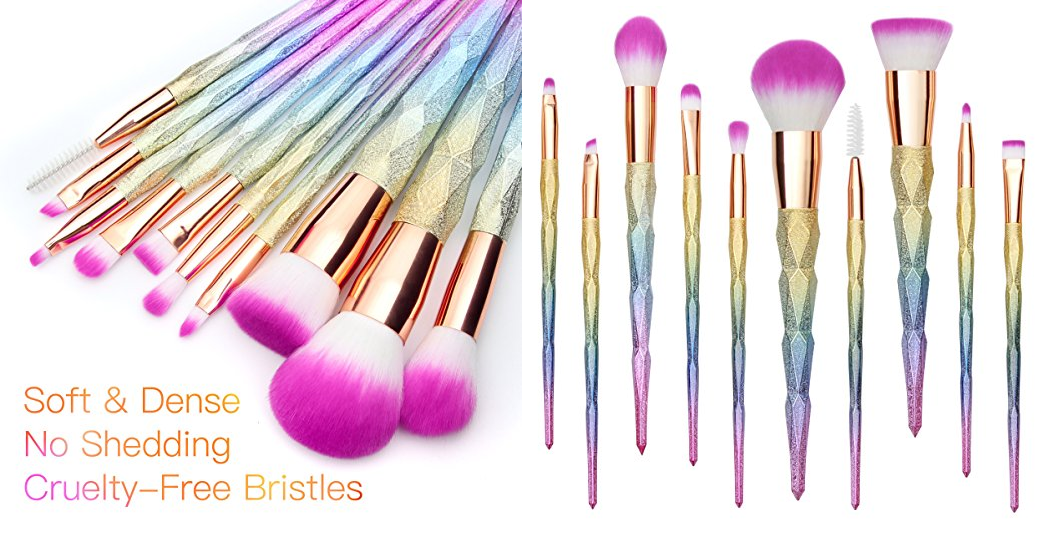 Colorful Rainbow Unicorn Brushes Set