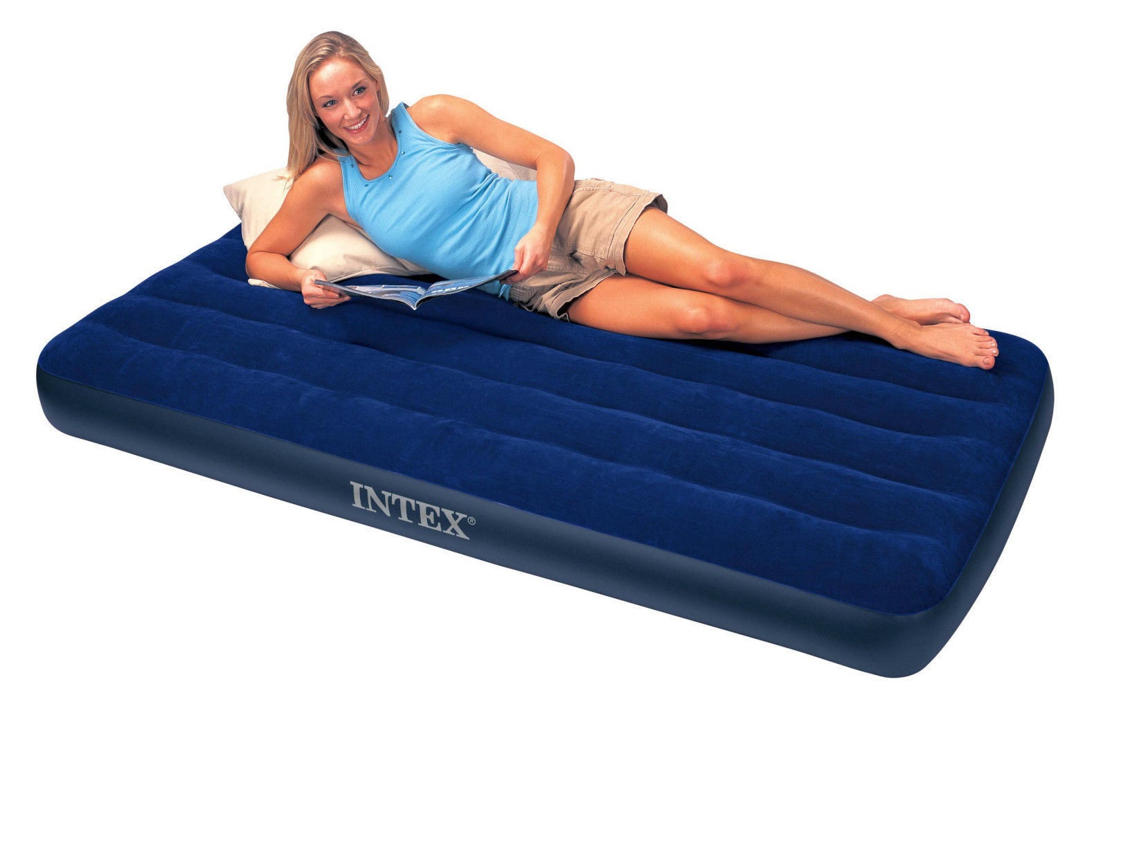 Intex Twin Classic Downy Inflatable Airbed Mattress