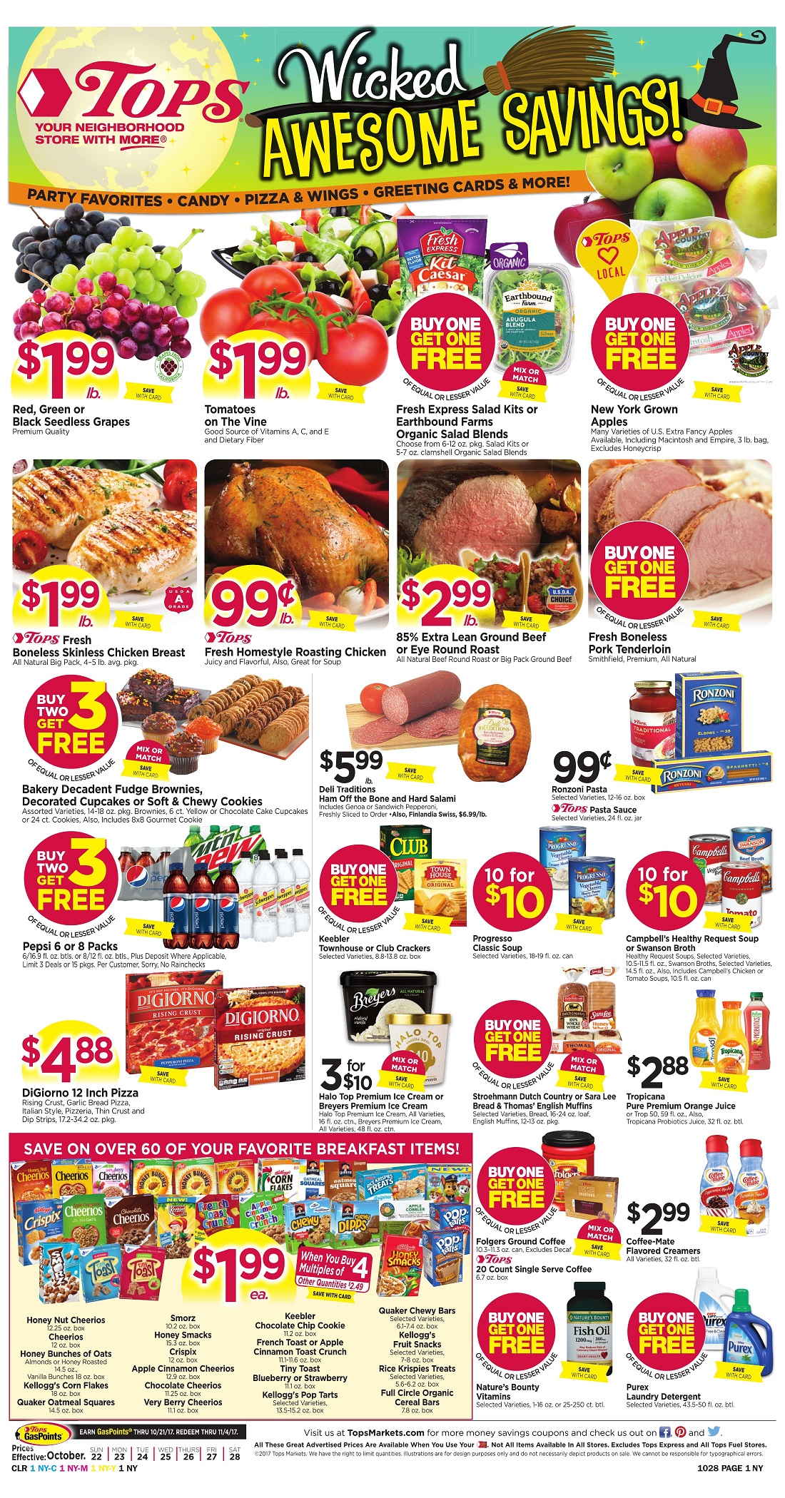 Tops Markets Ad Preview Week 10 22 Page 1