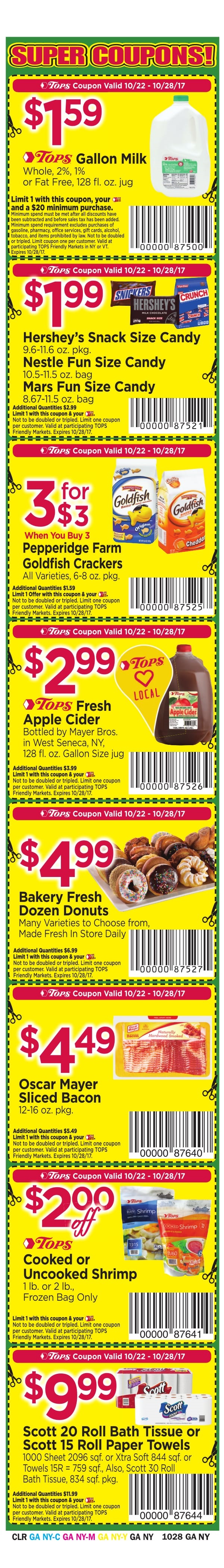 Tops Markets Ad Preview Week 10 22 In Ad Super Coupons