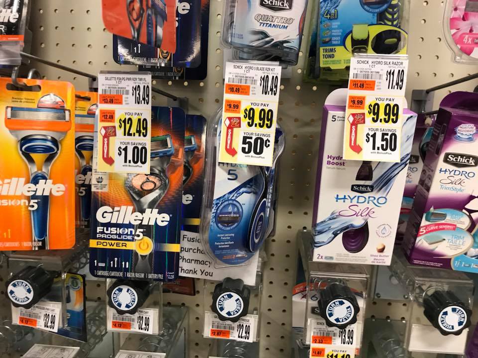 Gillette And Schick Razors At Tops