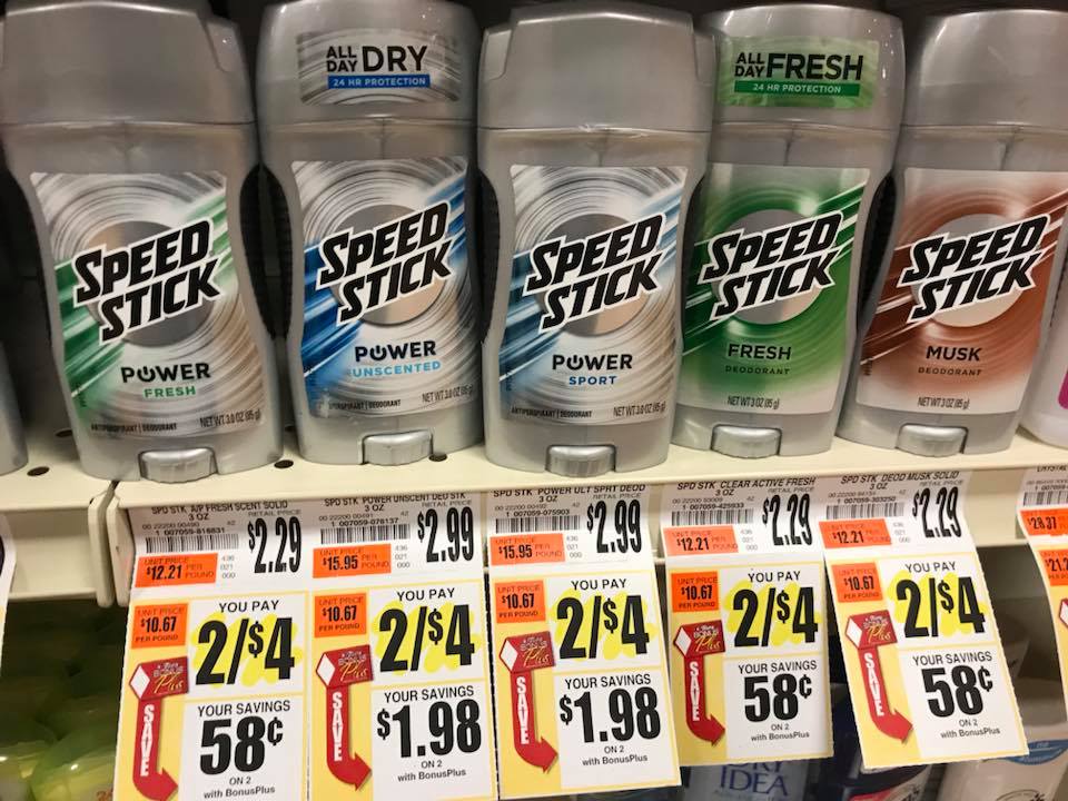 Speed Stick $1 At Tops