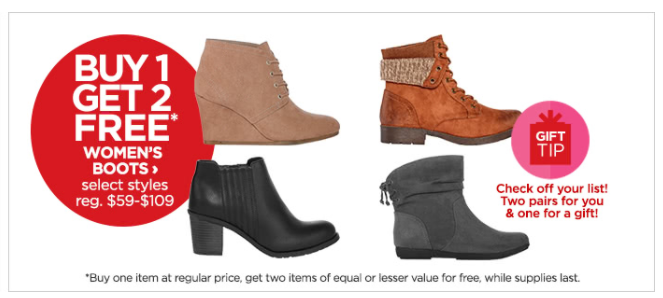 Nice Sale Buy 1 Boot Get 2 FREE at 