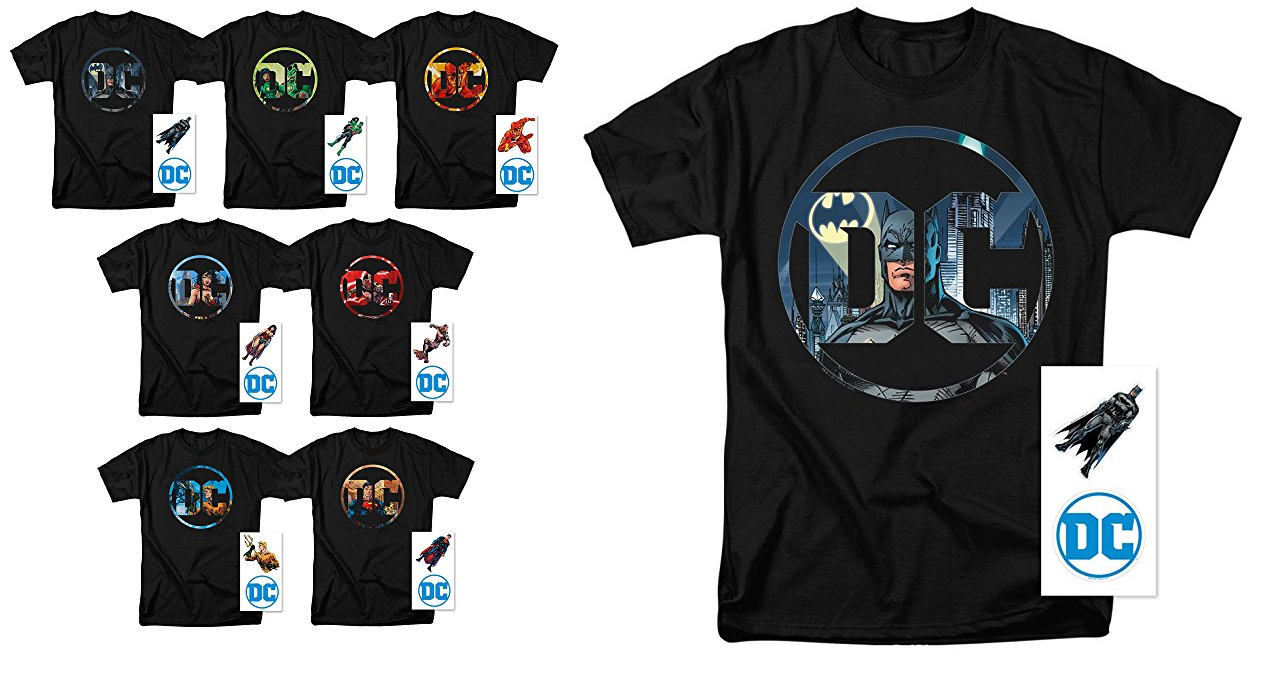 DC Comics Logo Justice League Characters Exclusive T Shirts & Stickers