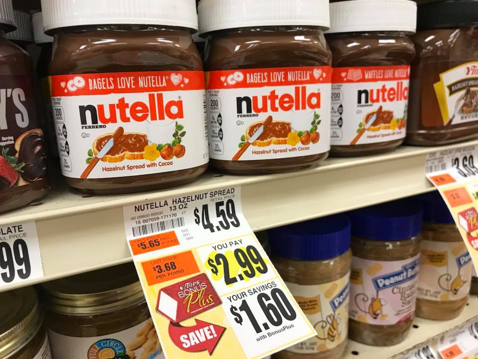 Nutella $0 99 At Tops Markets