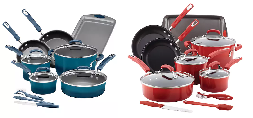 Rachael Ray Brights 14 Pc Nonstick Cookware Set