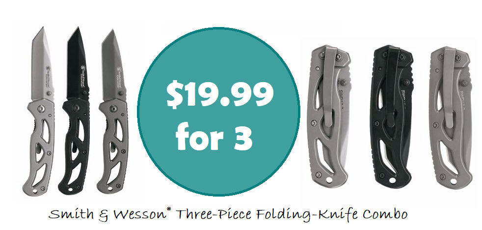 Smith & Wesson® Three Piece Folding Knife Combo