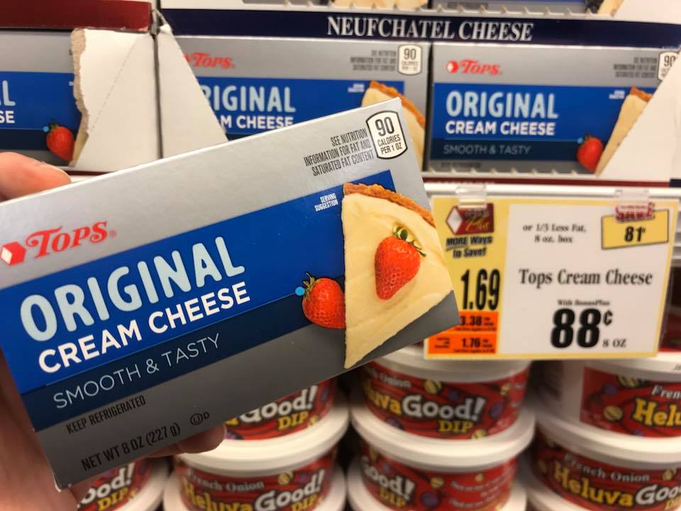 Tops Cream Cheese $0 88