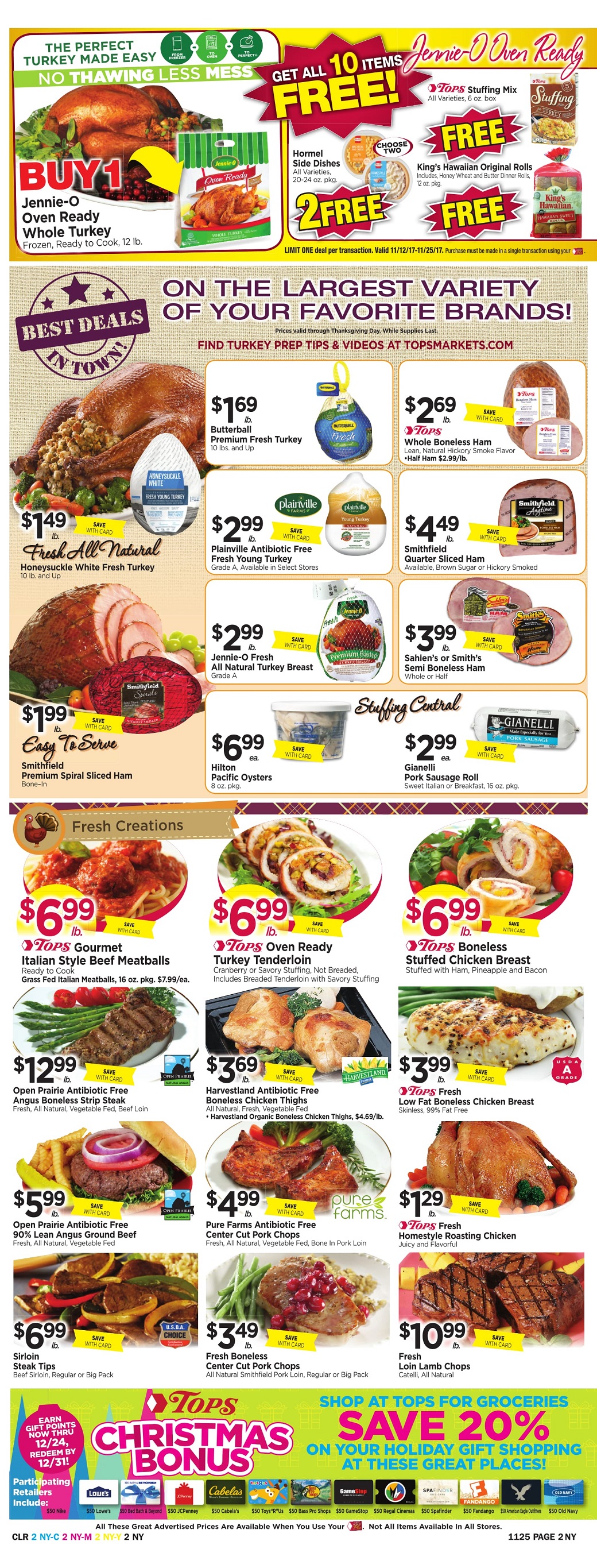 Tops Markets Ad Scan Week 11 19 Page 2