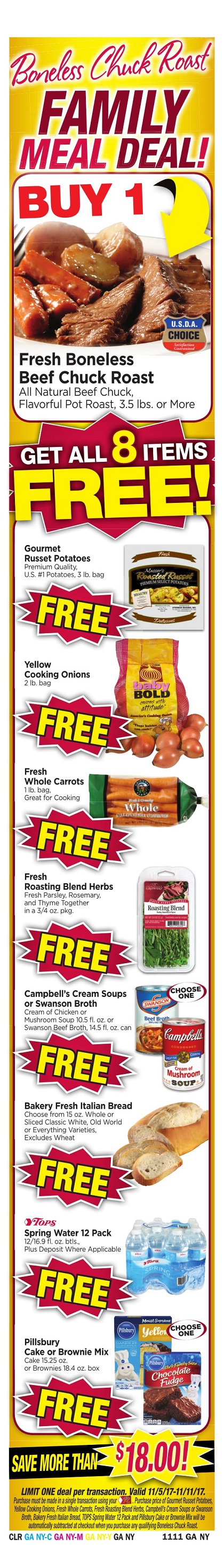 Tops Markets Ad Scan Week 11 5 Meal Deal