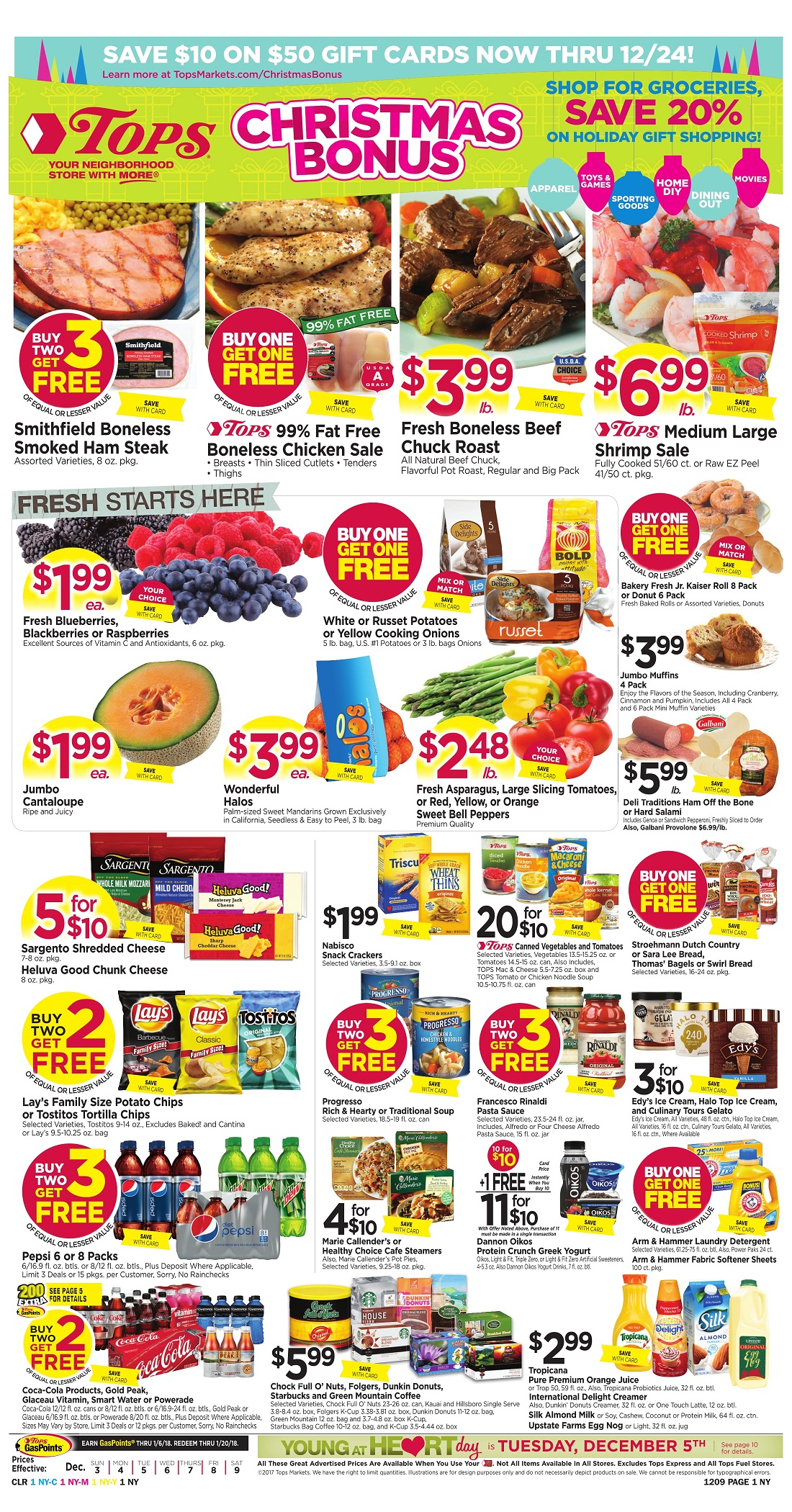 Tops Markets Ad Scan Week Of 12 3 Page 1