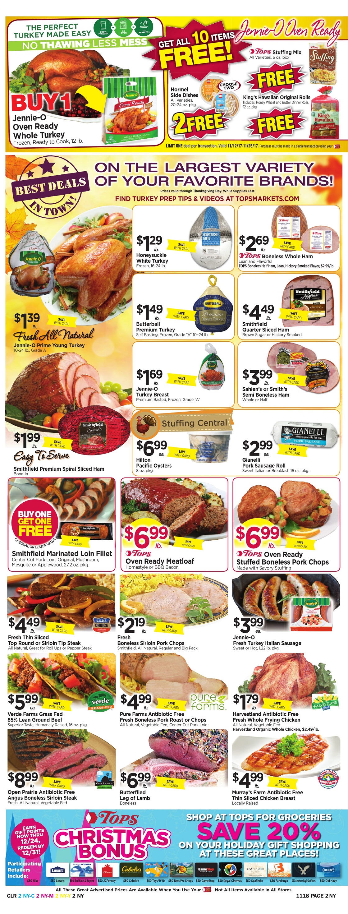 Tops Markets Ad Scan Week Pf 11 12 Page 2