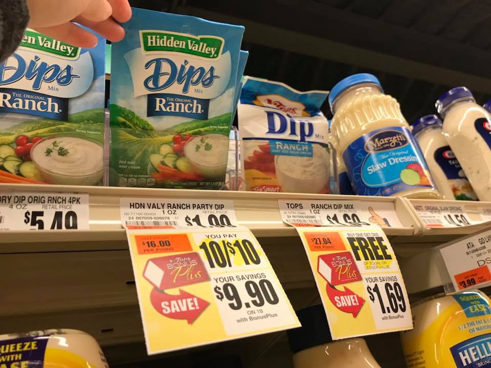 Hidden Valley Dips Deal At Tops Markets