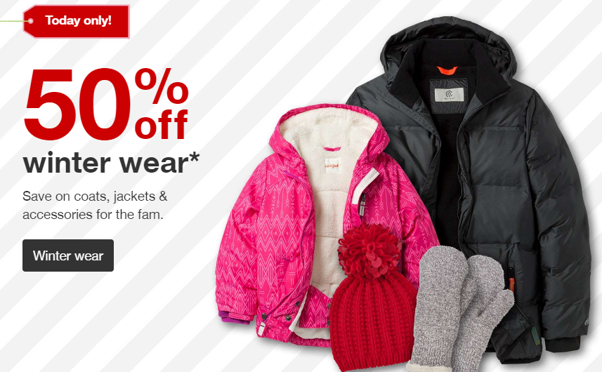 50% Off Outer Wear At Target