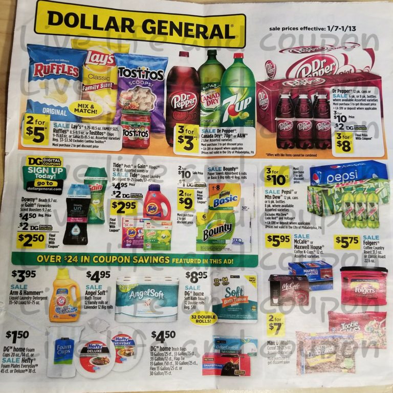 Dollar General Ad Week 1 7 18 Page 1