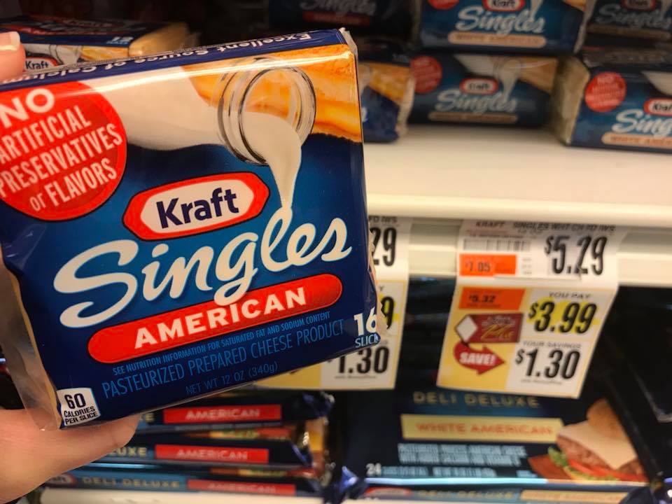 Kraft Cheeese Singles At Tops Markets