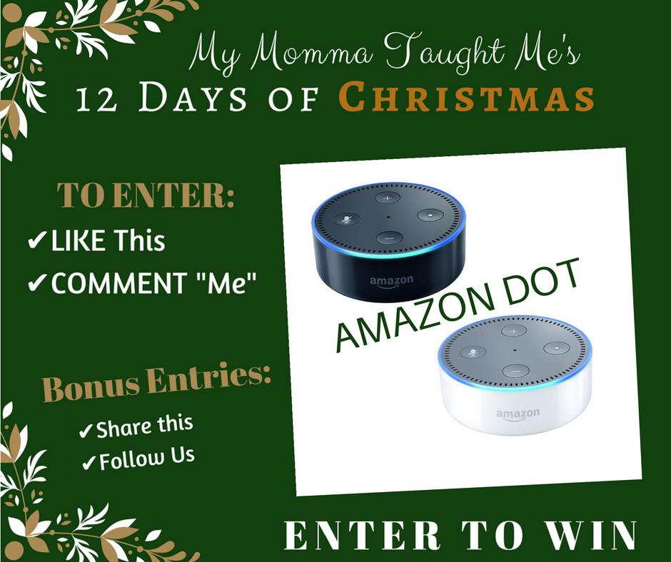 My Momma Taught Me's 12 Days Giveaway Day 5 2017