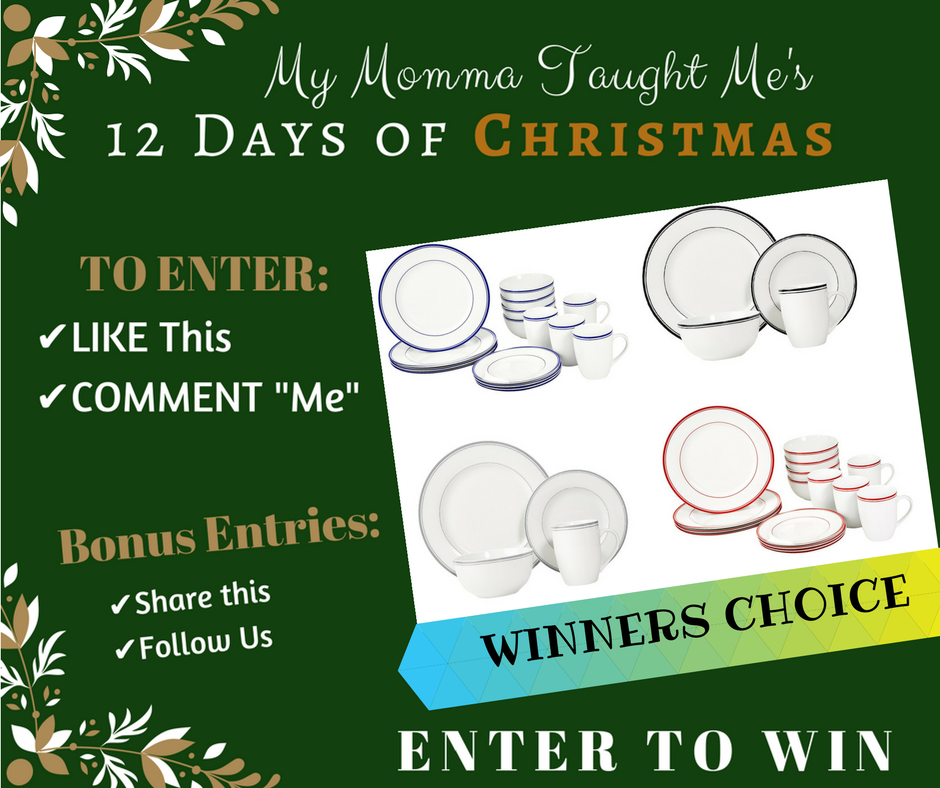 My Momma Taught Me's 12 Days Giveaway Day 9 2017