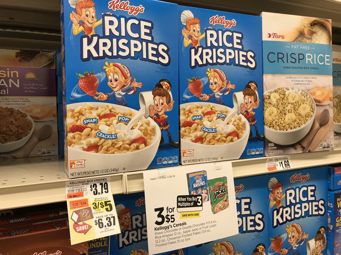 Kellogg's Cereal Deal At Tops