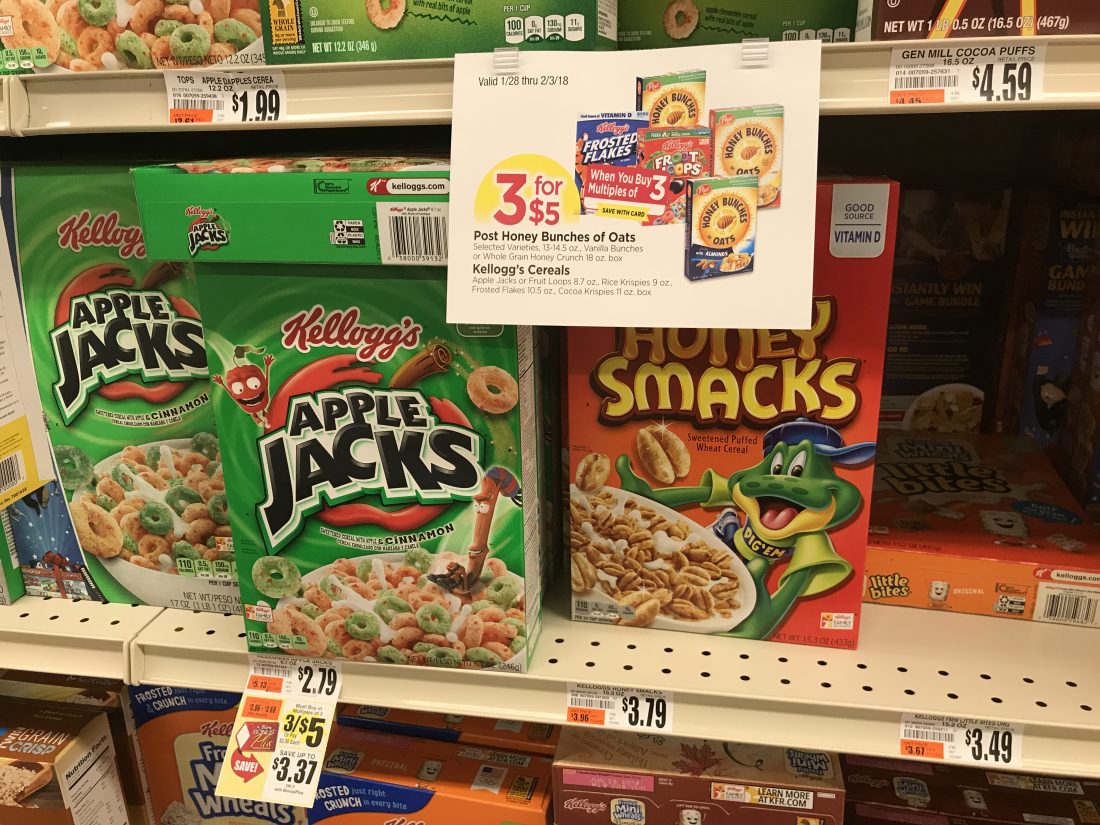 Kellogg's Cereal Sale At Tops
