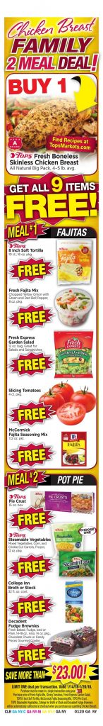 Tops Markets Ad Scan Preview Week 1 14 18 Meal Deal