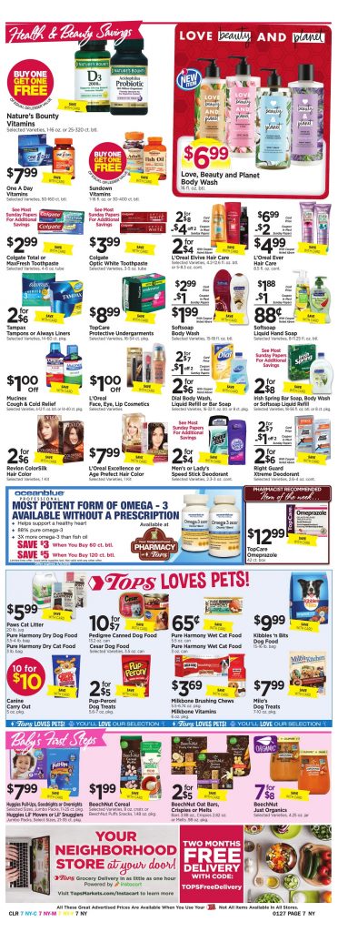 Tops Markets Ad Scan Week 1 21 18 Page 7