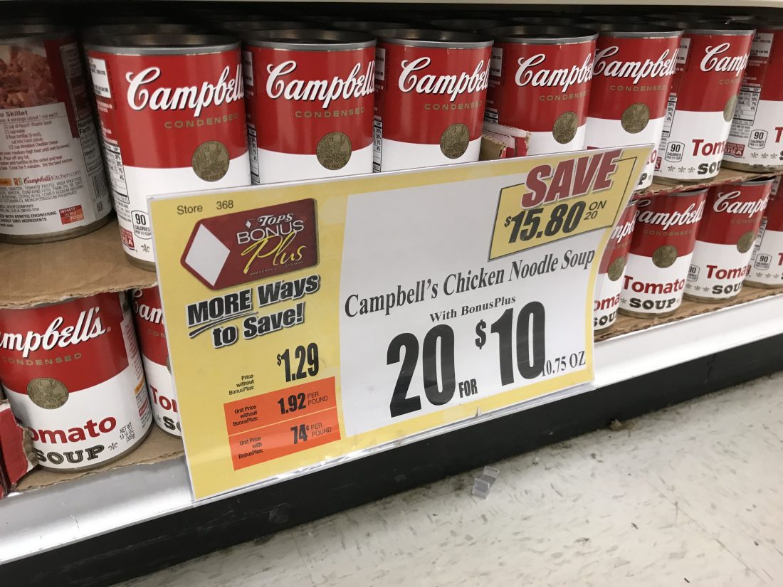 Campbells Soups $0 10 Or Free At Tops