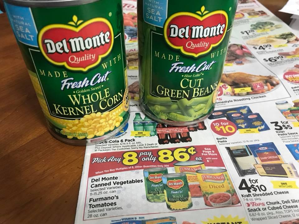 Del Monte Veggies Deal At Tops Markets
