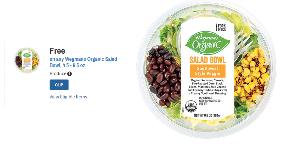 Free Organic Salad At Wegmans