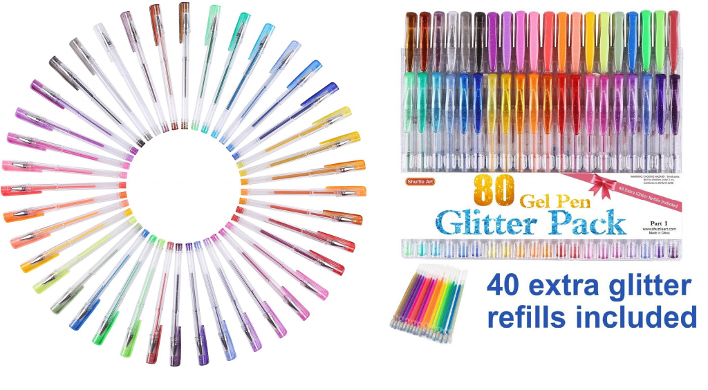 80 Colors Glitter Gel Pens