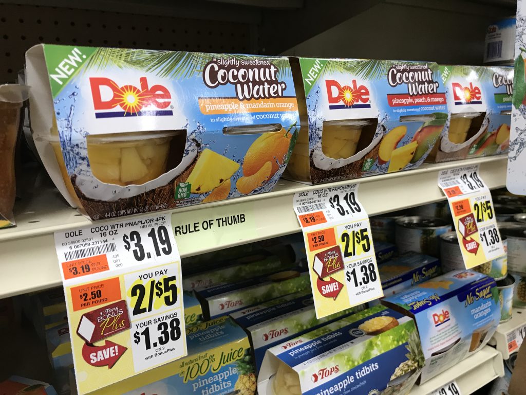 Dole Fruit Cups At Tops Markets