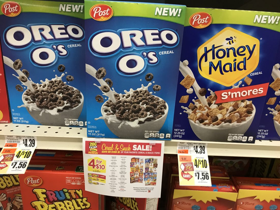 Oreo's And Honey Maid Cereal Deal At Tops Markets