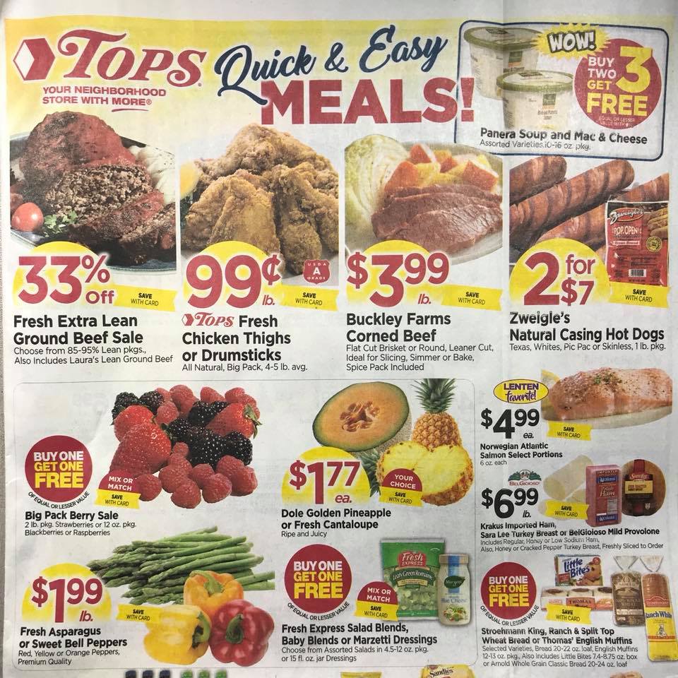 Tops Markets Ad Preview Week 3 4 Page 1a