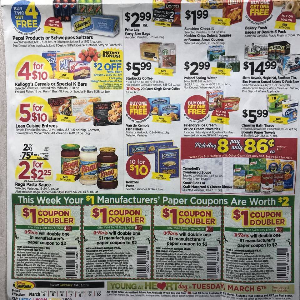 Tops Markets Ad Preview Week 3 4 Page 1b