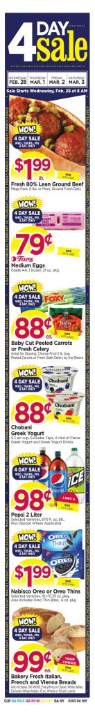 Tops Markets Ad Scan Week 2 25 4 Day Sale