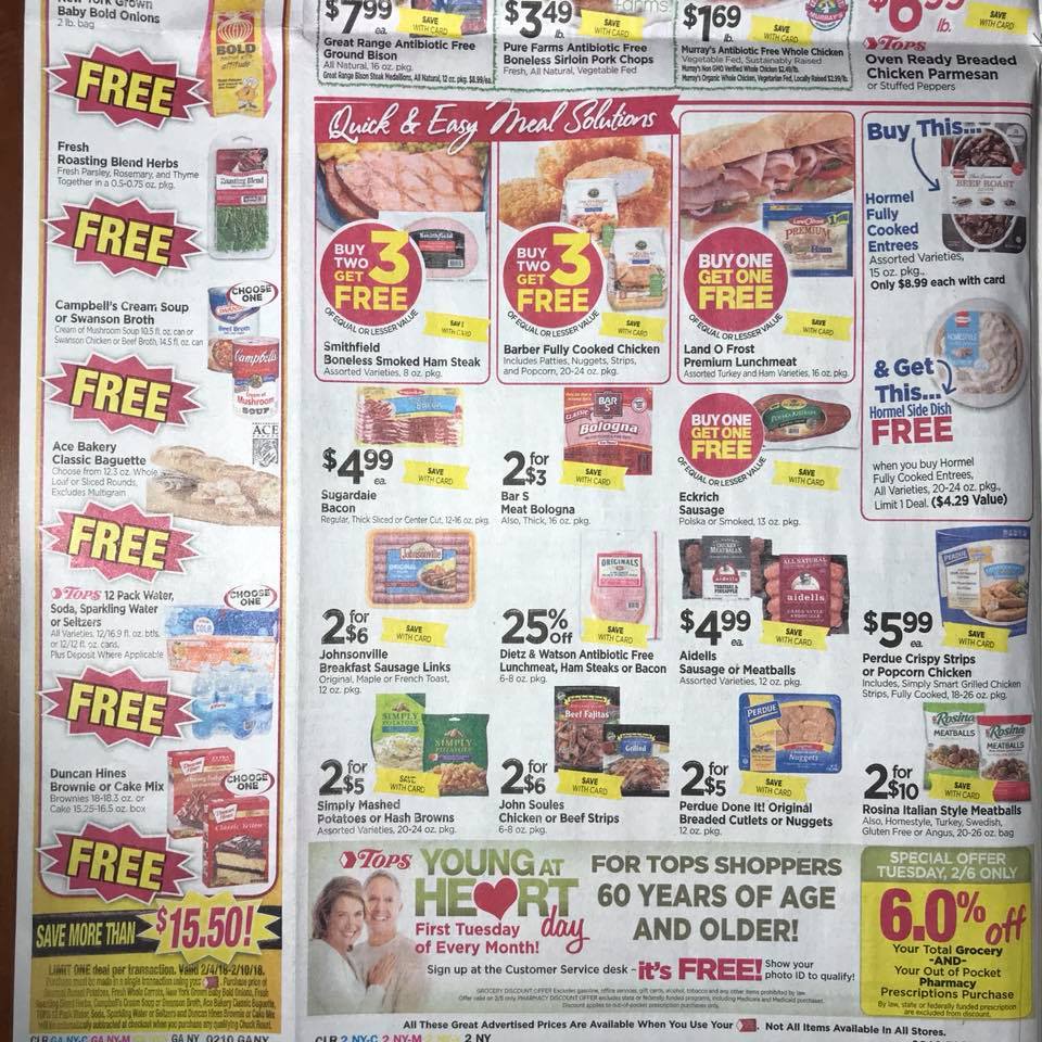 Tops Markets Ad Scan Week 2 4 18 Page 2b