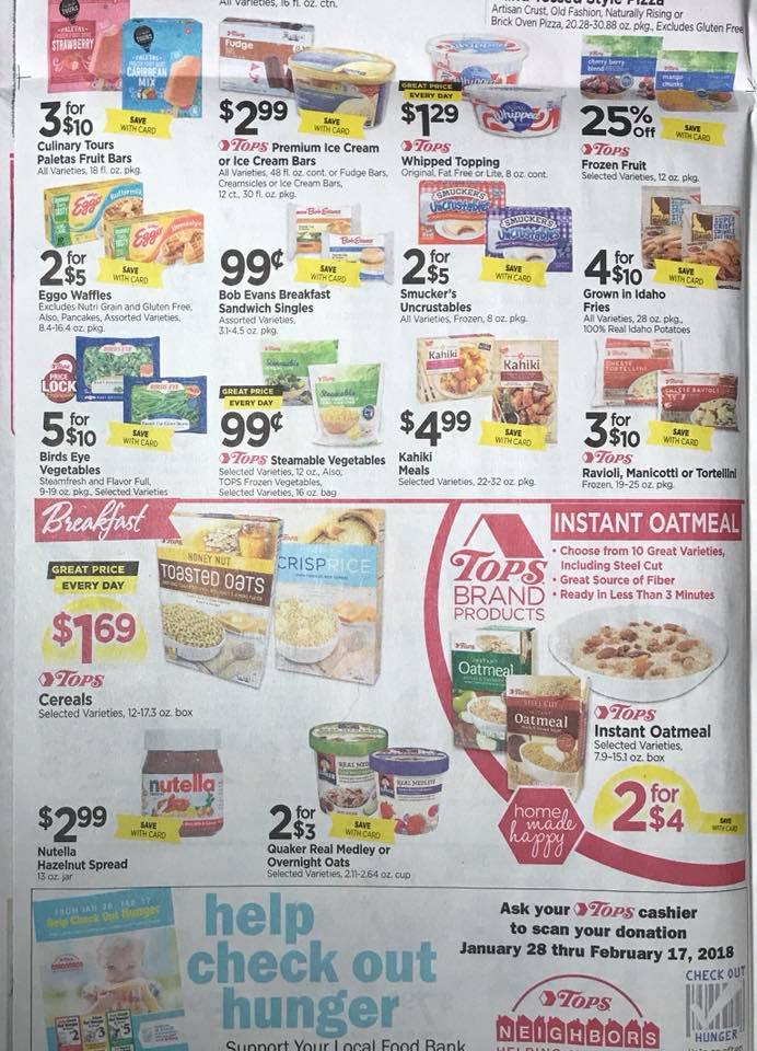 Tops Markets Ad Scan Week 2 4 18 Page 4b