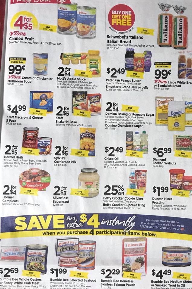 Tops Markets Ad Scan Week 2 4 18 Page 5a