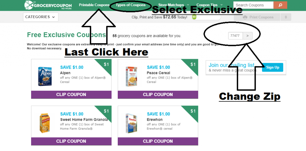 How To Change Zip Codes Grocery Coupon Network