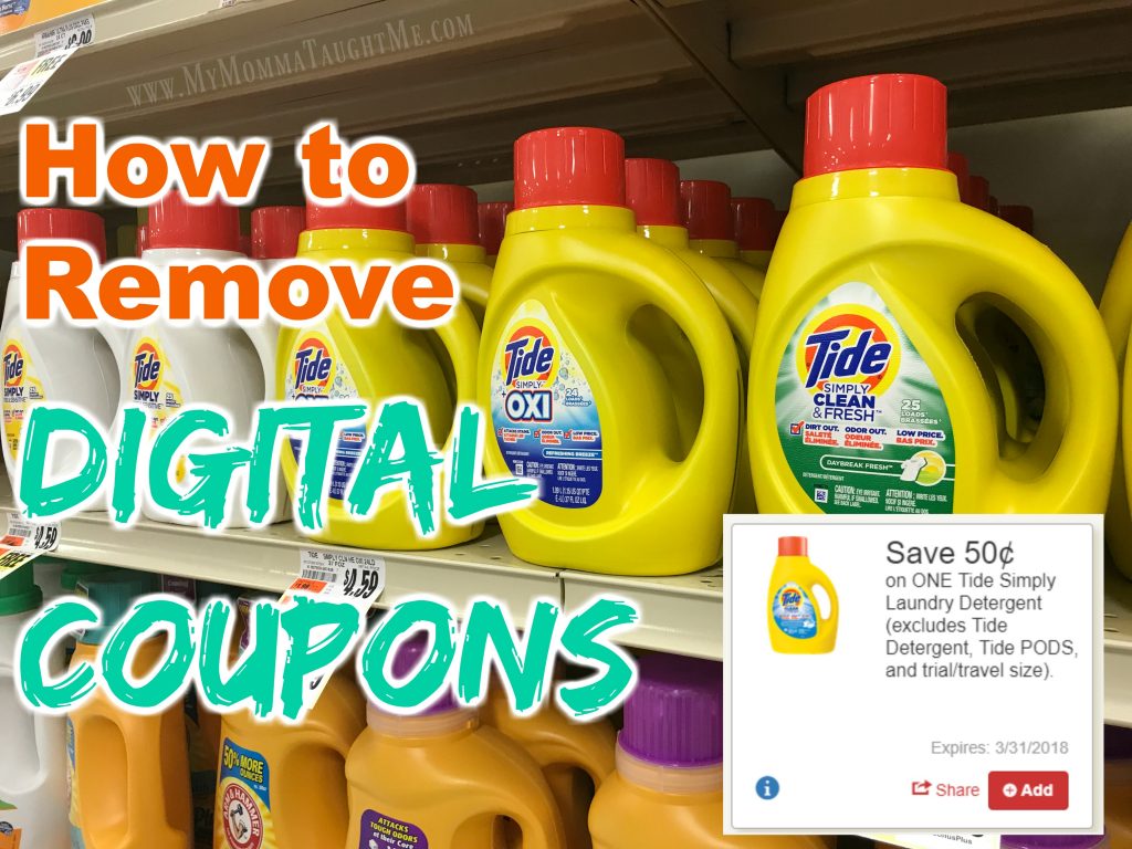 How To Remove Digital Coupons