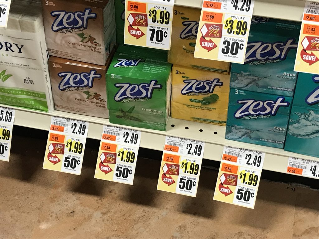 Zest Bars Soap At Tops