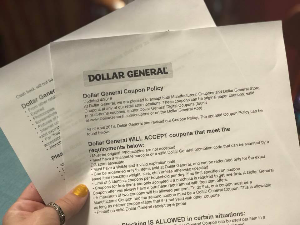 Dollar General Coupon Policy 4
