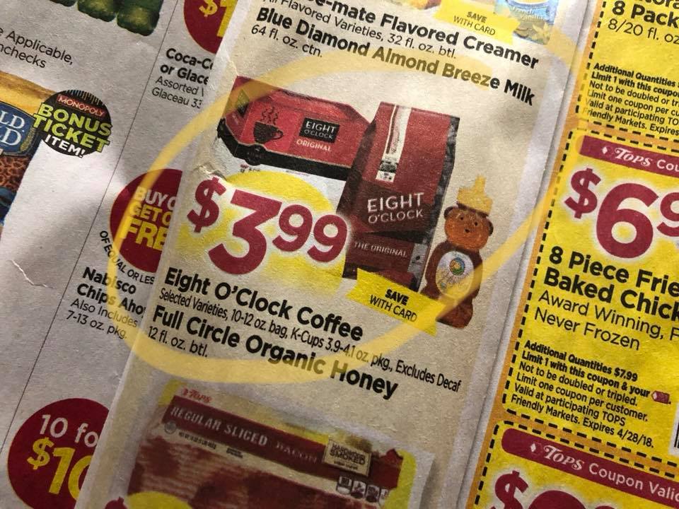 Eight O Clock Coffee Sale At Tops Markets
