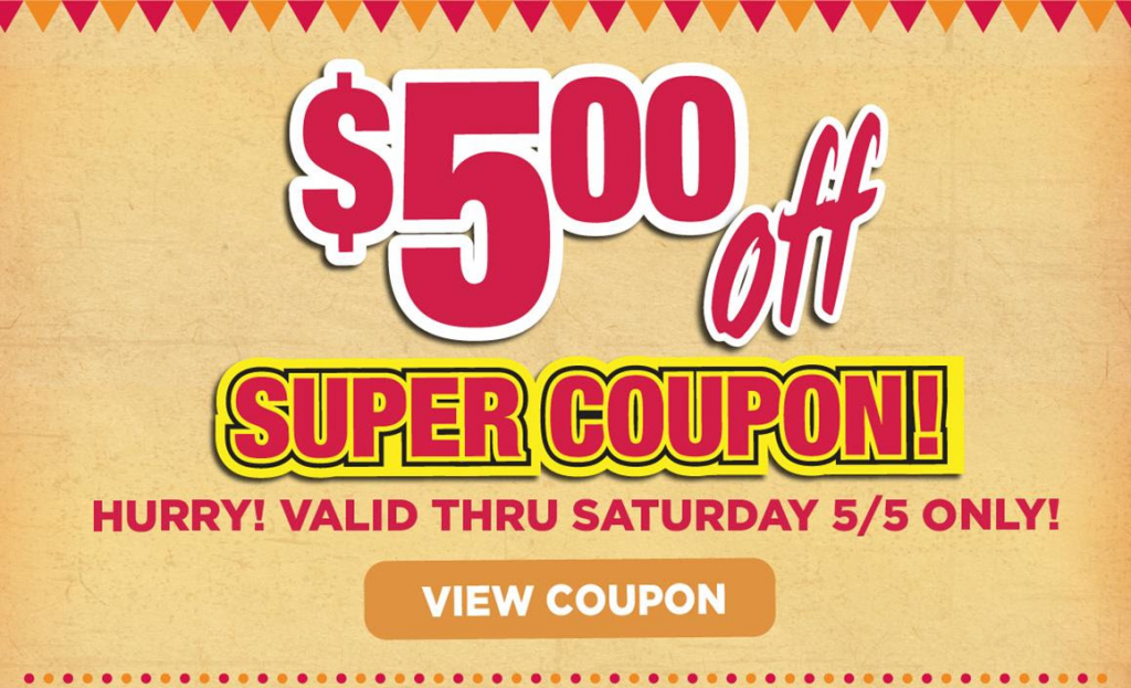 $5 Off Tops Super Coupon