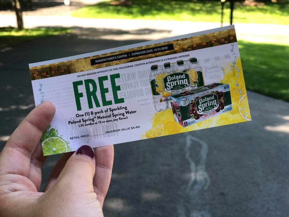  FREE 8 Pack Of Sparkling Poland Spring Brand Natural Spring Water
