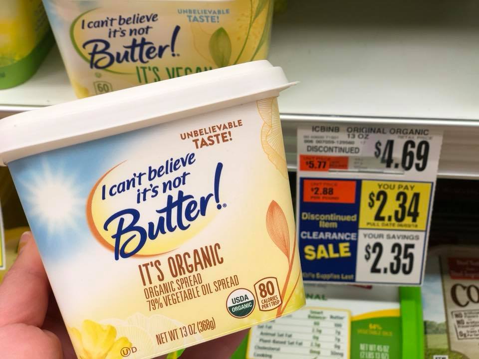 I Can't Believe It's Not Butter Organic Offer Clearanced