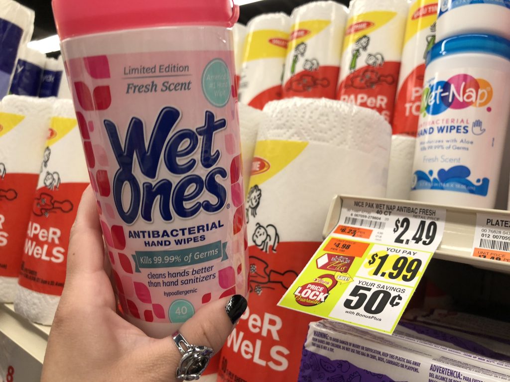 Wet Ones Hand Wipes Just $0.49 at Tops