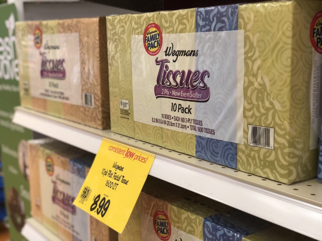 Wegmans Family Pack Tissues ONLY $5.99 after Digital Coupon Offer! 