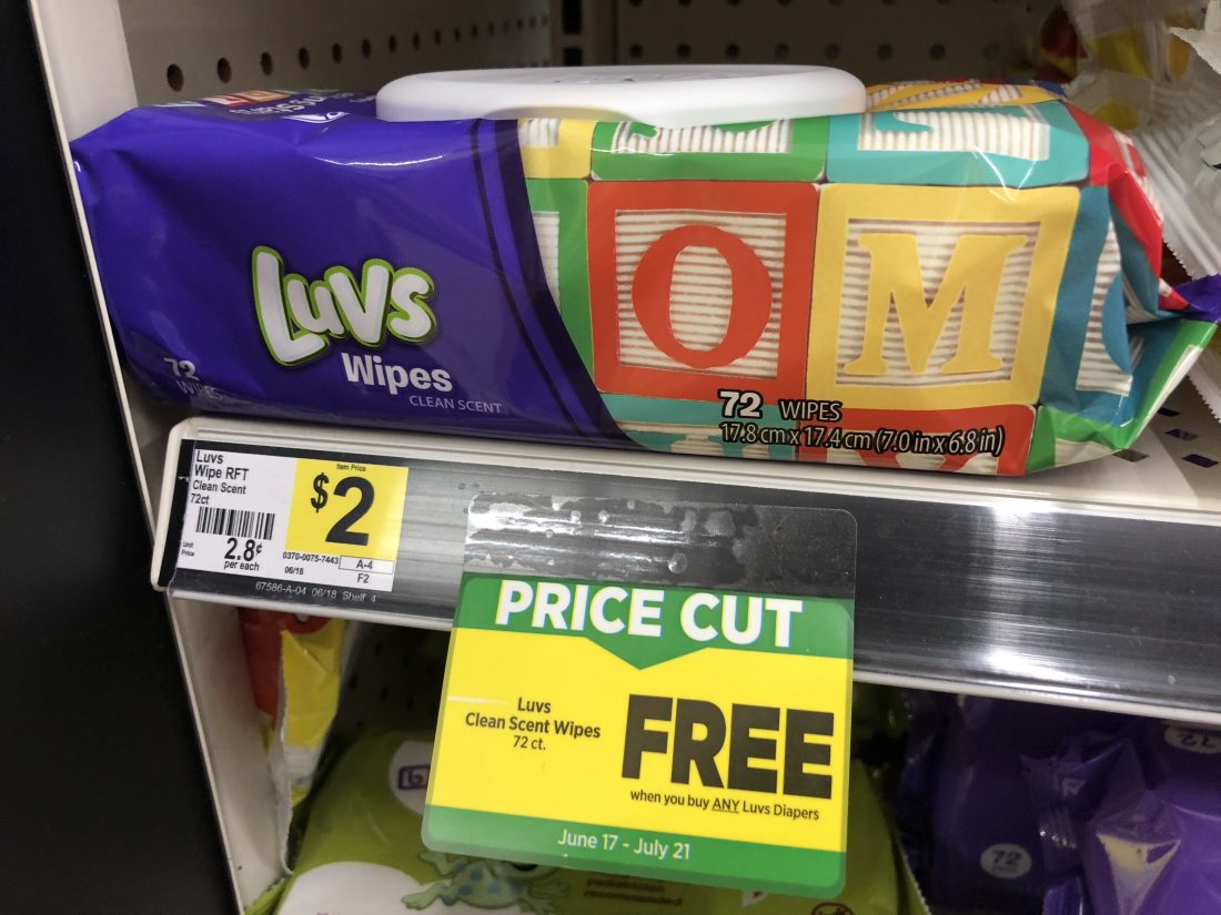 Luvs free wipes